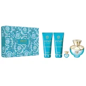 Zestawy kosmetyków damskich - Versace Dylan Turquoise Pour Femme zestaw woda toaletowa spray 100ml + żel do ciała 100ml + żel pod prysznic 100ml + miniatura wody toaletowej 5ml - miniaturka - grafika 1