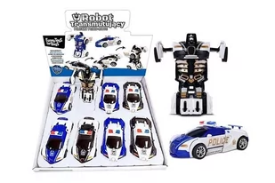 Auto robot Policja 12 cm - Samochody i pojazdy dla dzieci - miniaturka - grafika 1