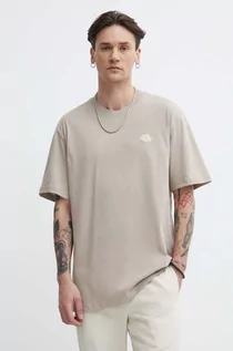 Koszulki męskie - Dickies t-shirt bawełniany kolor beżowy z aplikacją - grafika 1