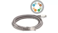 Kable miedziane - Patch-cord F/UTP kat.5e PVC 10.0m szary ALANTEC - ALANTEC - miniaturka - grafika 1
