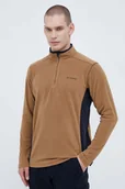 Bluzy męskie - Columbia bluza sportowa Klamath Range II kolor brązowy wzorzysta - miniaturka - grafika 1