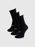 Skarpetki damskie - Skarpety casual za kostkę damskie (ZESTAW 3 szt.) 4F 4FWMM00USOCF474-20S Czarny 39-42 - miniaturka - grafika 1