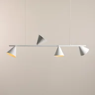 Lampy sufitowe - Biała lampa sufitowa FORM 4 z kloszami w kształcie stożków - miniaturka - grafika 1