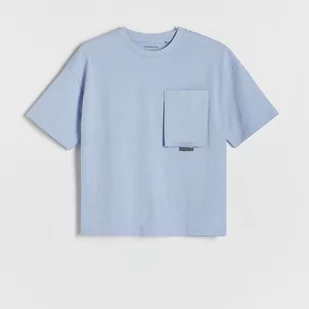Reserved - T-shirt oversize z nadrukiem - Niebieski - Koszulki dla chłopców - miniaturka - grafika 1