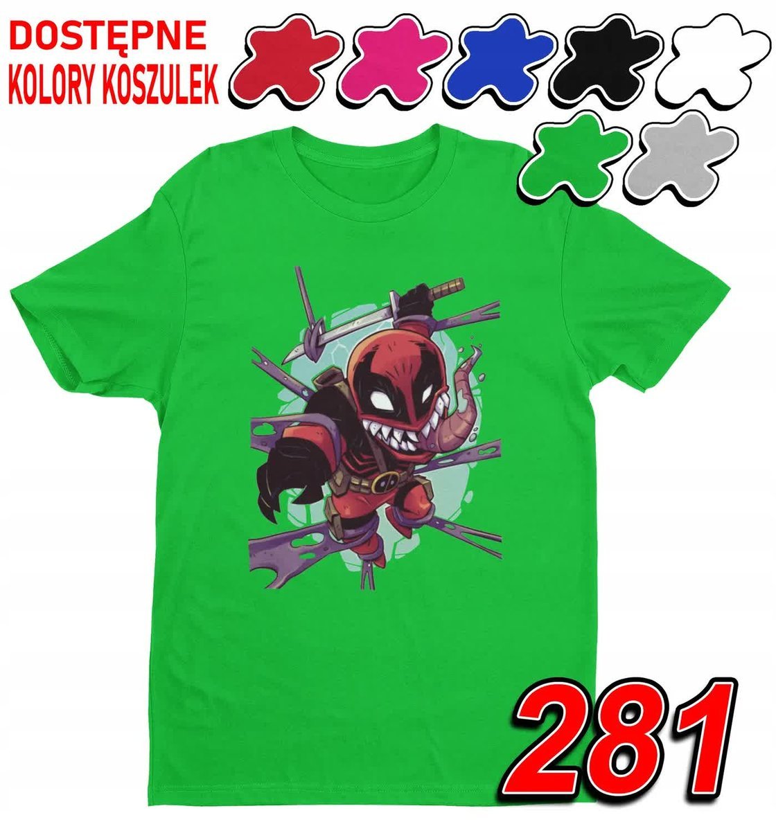 Dziecięca Koszulka T-Shirt Z Nadrukiem Avengers Deadpool -M 134-140
