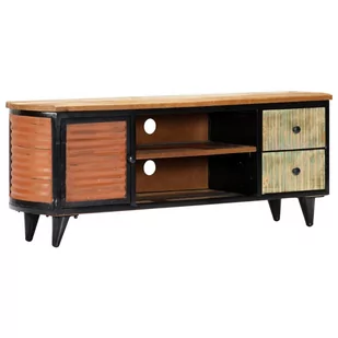 vidaXL Szafka pod TV, 120 x 30 x 45 cm, lite drewno odzyskane - Szafki RTV - miniaturka - grafika 1
