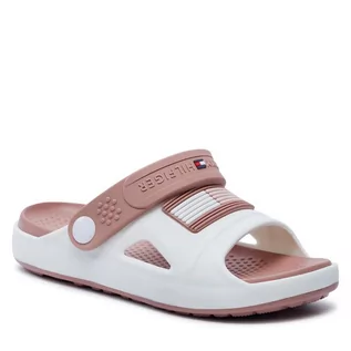 Buty dla dziewczynek - Klapki Tommy Hilfiger Comfy Sandal T3A2-33290-0083 S White/Peach A586 - grafika 1