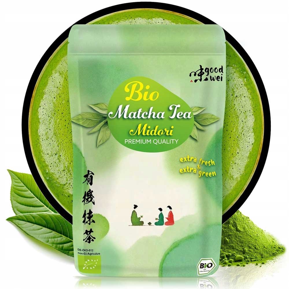 Matcha japońska zielona herbata ekologiczna w proszku Midori Premium 100g