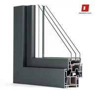 Okna - Okno plastikowe PCV Gealan Linear Okno rozwierne + FIX + rozwieno-uchylne 2900x1100 - miniaturka - grafika 1