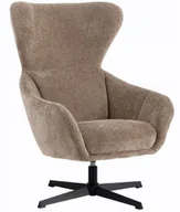 Fotele - Malys Group Fotel wypoczynkowy FELIX sznurek jasny brąz obrotowy do salonu - miniaturka - grafika 1