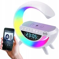 Głośniki przenośne - Lampka LED Ładowarka Qi Głośnik Rgb Z Wyświetlaczem Zegar Gaming Radio - miniaturka - grafika 1