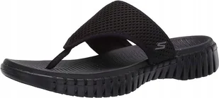 SKECHERS DAMSKIE JAPONKI CZARNE WSUWANE 35 ŻTN - Klapki i japonki damskie - miniaturka - grafika 1