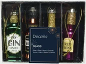 Bombki - HOMLA Bombki ALCOL szklane w kształcie butelek 4 szt. - miniaturka - grafika 1