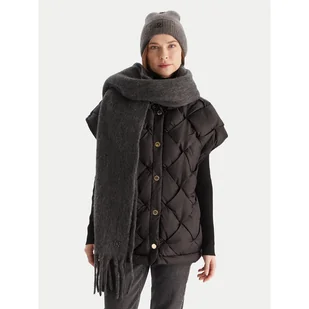 Szalik Calvin Klein Emblem Brushed LV04D8069G Szary - Apaszki i szaliki damskie - miniaturka - grafika 1