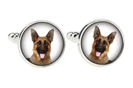 Spinki do mankietów i krawatów - Owczarek niemiecki, Alsatian - spinki do mankietów, ozdoba koszuli, zawieszka do koszuli marki Art-Dog - miniaturka - grafika 1
