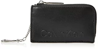 Portfele - Calvin Klein Damski zestaw etui na karty z portfelem na zamek błyskawiczny, Ck Black, jeden rozmiar, Ck czarny, Rozmiar Uniwersalny - grafika 1