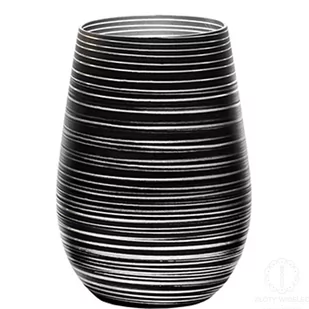 Stolzle Lausitz Twister Olympic szklanki czarne ze srebrnym 465 ml. 6 szt. - Szklanki - miniaturka - grafika 1