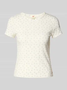 T-shirt z detalami z logo - Koszulki i topy damskie - miniaturka - grafika 1