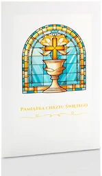 Mini-Album TS Na Chrzest witraż na trzy zdjęcia 15x21 - Pamiątka Chrztu Świętego - miniaturka - grafika 1