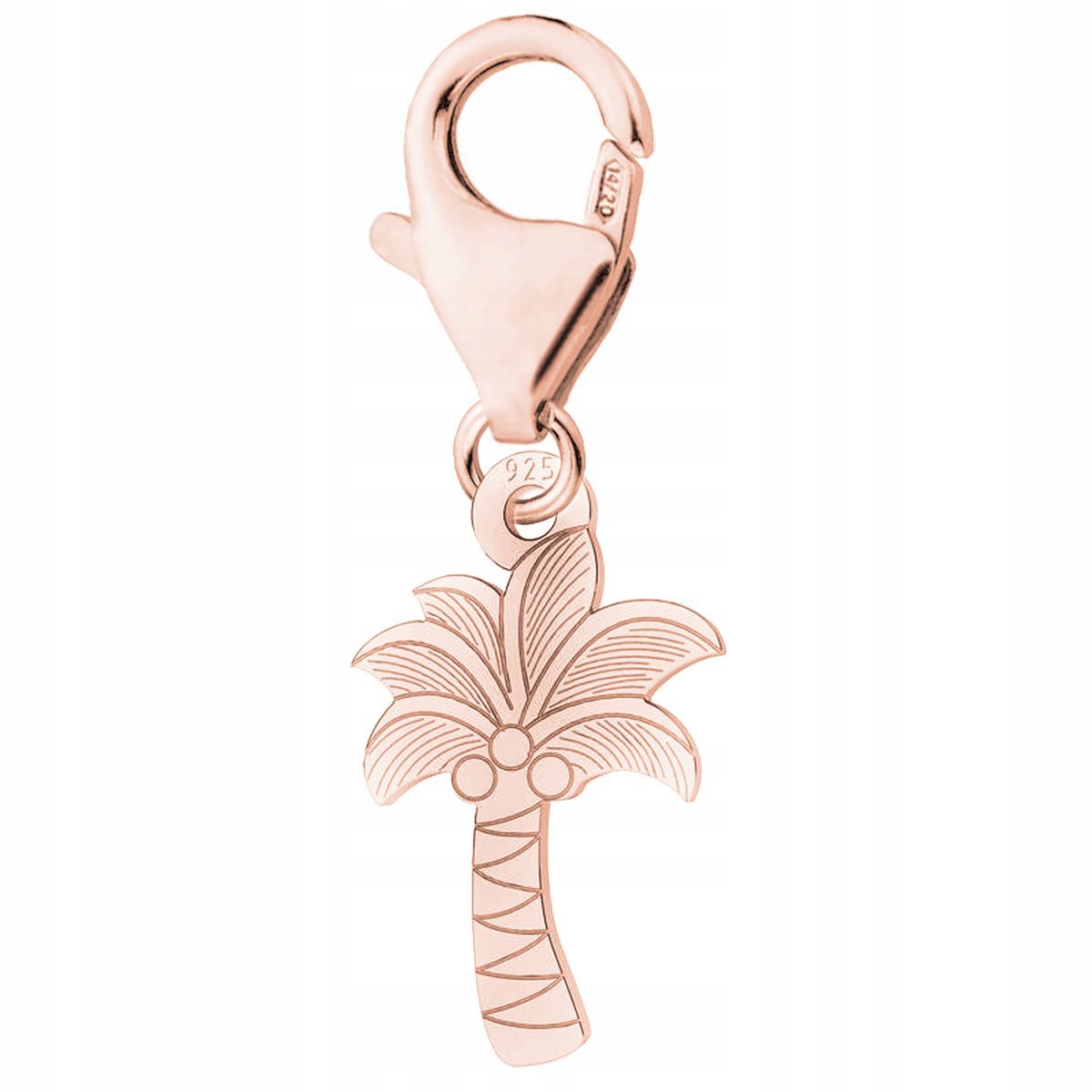 Zawieszka Pozłacana z Drzewem Palmy Drzewo Palma Karabińczyk SREBRO 925