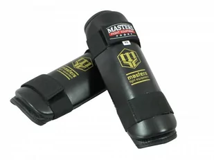 Masters Fight Equipment, Nagolenniki, Na-Junior, czarne, rozmiar S - Ochraniacze do sportów walki - miniaturka - grafika 1