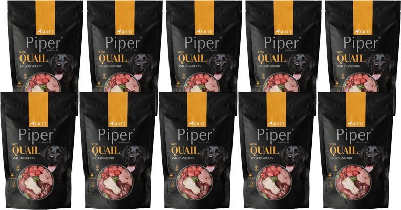 Mokra Karma dla psa Piper Animals z przepiórką i żurawiną zestaw 10 x 500 g