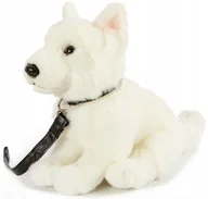 Maskotki i pluszaki - Piesek Biały Owczarek Szwajcarski ze smyczą - 26cm - miniaturka - grafika 1