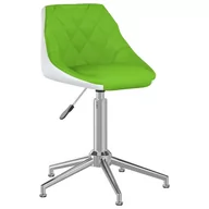 Krzesła - vidaXL Obrotowe krzesło biurowe zielono-białe sztuczna skóra 3088913 - miniaturka - grafika 1