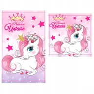 Okrycia kąpielowe dla dzieci - JEDNOROŻEC UNICORN KOMPLET RĘCZNIKÓW DO PRZEDSZKOLA DO RĄK I TWARZY 2 SZT - miniaturka - grafika 1