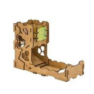 Akcesoria do gier planszowych - Tech Dice Tower, wieża do rzutów kośćmi, beżowa Q-Workshop - gra - miniaturka - grafika 1