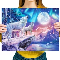 Zabawki kreatywne - Haft Diamentowy Diamond Painting,DIAMENTOWY MALARZ,Obraz DIY 5D,Mozaika Diamentowa 30x40, Wilk - miniaturka - grafika 1