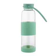 Shakery i bidony sportowe - Altom, Butelka szklana w Silikonowej Osłonie 550 ml, Zielona - miniaturka - grafika 1