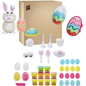 Masy plastyczne - Play-Doh Ciastolina Zestaw Zajączek Wielkanocny 10 Tub + 25 akcesoriów F0647 - miniaturka - grafika 1