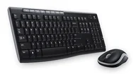 Myszki - Logitech Wireless Combo MK270 klawiatura Dołączona myszka RF Wireless Hebrajski Czarny 920-004522 - miniaturka - grafika 1