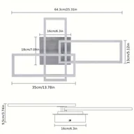Inne - TEMU Świetlówka Sufitowa LED o Średnicy 64 cm, 36 W z Możliwością Regulacji Jasności + Prostokątny Estetyczny Wygląd, Odpowiednia do - miniaturka - grafika 1