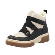 Botki damskie - Rieker Damskie sztyblety X8639, czarne, rozmiar 36 EU, czarny, 36 EU - miniaturka - grafika 1