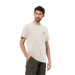 Męska koszulka Jack Wolfskin JOURNEY T M cotton white - S - Koszulki męskie - miniaturka - grafika 1
