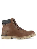 Botki męskie - Mustang Trzewiki 4142-602 Brązowy - miniaturka - grafika 1