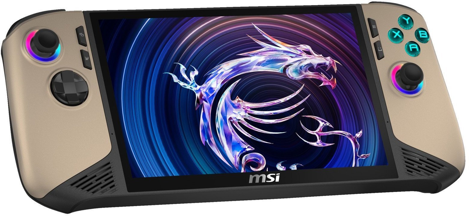 MSI Claw 8 AI+ A2VM-015 - Handheld-Spielkonsole - 1 TB SSD - Schwarz, Sandsturm
