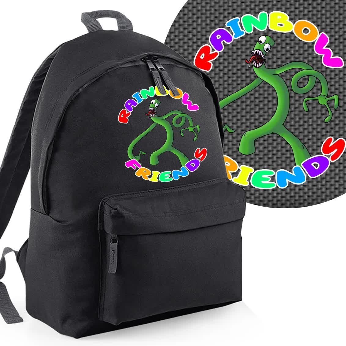 Modny Plecak Szkolny Czarny RAINBOW FRIENDS Green