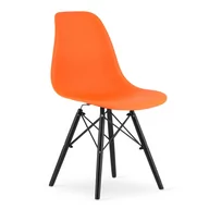 Krzesła - Krzesło OSAKA - pomarańcz / nogi czarne - miniaturka - grafika 1
