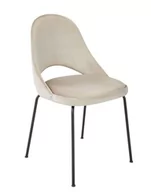 Krzesła - Krzesło Costa Steel Black, do salonu, do jadalni, tapicerowane, na metalowych czarnych nóżkach - miniaturka - grafika 1
