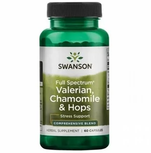 Full Spectrum Valerian, Chamomile & Hops - Waleriana + Rumianek + Chmiel (60 kaps.) - Suplementy diety - miniaturka - grafika 1