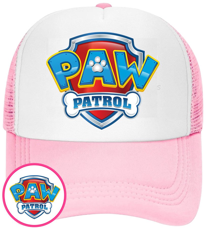 CZAPKA Z DASZKIEM PSI PATROL DLA DZIECI SIATKA RÓŻOWA BEJSBOLÓWKA