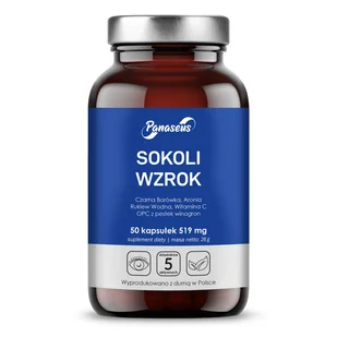 Panaseus Sokoli Wzrok, 50 kapsułek - Wzrok i słuch - miniaturka - grafika 1