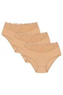 Majtki damskie - Wol-Bar eco-hi 3-pak beżowy 2xl majtki figi - miniaturka - grafika 1