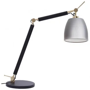 Metalowa lampa stołowa Zyta AZ4188+AZ2593 Azzardo do sypialni czarna aluminium - Lampy stojące - miniaturka - grafika 1