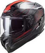 Kaski motocyklowe - LS2, Challenger Fold kask motocyklowy pełnotwarzowy, lakierowany czerwony, XL - miniaturka - grafika 1