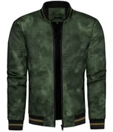 Kurtki męskie - Kurtka męska zielony melanż Recea - miniaturka - grafika 1