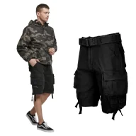 Odzież taktyczna i umundurowanie - Spodenki Krótkie Męskie BRANDIT Savage Vintage - Czarne  4XL - miniaturka - grafika 1